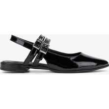 Valmenti Kadın  Deri Siyah Rugan Casual Ayakkabı 899 25232 Bn Ayk Y25 Sıyah Krsk Rgn