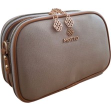 Motto Collection Çapraz Kadın Çantası Açık Vizon - Camel 1445