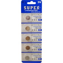 Supex CR1220 3V Lityum Pil 5li Blister Paket (4767) - ARS9307-7147