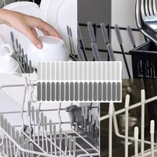 Alkan 100 Adet Pas Önleyici Bulaşık Makinesi Sepet Çubukları Için Plastik Kapak Uçları Çizilmeleri Önler - Gri Renk