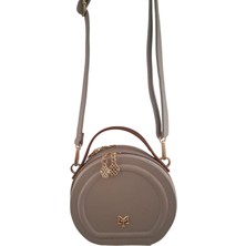 Motto Collection Çapraz Kadın Çantası Açık Vizon - Taba 1477
