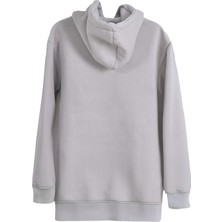 Gri Unisex Kadın & Erkek Kapüşonlu Sweatshirt