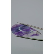 29.65 ct 38.4X15.4 mm Pear Cabachon Natural Multi-Color Fluorite