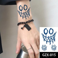 1 Aylık Gerçekci Gülen Yüz Emoji Dövme Geçici Tattoo Yapıştırma Etiket