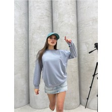 Düz Renk Kadın Sweatshirt