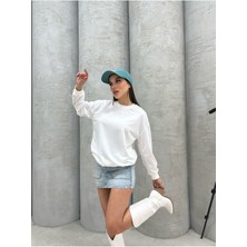 Düz Renk Kadın Sweatshirt