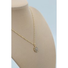 Stil Incisi/xupıng Jewelry Çiçek Zirkon Taşlı Kolye