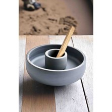 Handmade Tütsülük Seti - Palo Santo Dekoratif Aromaterapi Gri Tütsülük ve Palo Santo Tütsü 25 gr