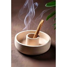 Handmade Tütsülük Seti - Palo Santo Dekoratif Aromaterapi Beyaz Tütsülük ve Palo Santo Tütsü 25 gr