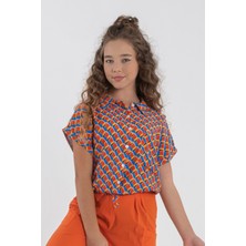 Dmb Boys & Gırls M 2986 Kız Düşük Kol Gömlek 9-14 Yaş