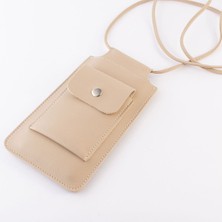 Vegan Deri Askılı Telefon Çantası – Iphone 16 ve Tüm Modellerle Uyumlu, Minimal Cepli Günlük Çanta (Krem, Siyah, Kahve, Sarı, Kırmızı, Turuncu, Mavi, Lila, Beyaz)