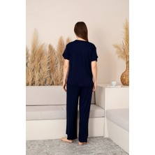 “bambu Kumaş Büyük Beden Kadın Dantelli Uzun Kollu Pijama Takımı – Yumuşak, Nefes Alabilir, Şık ve Rahat, M-5xl”