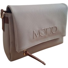 Motto Collection Çapraz Kadın Çantası Açık Vizon- Taba 1483