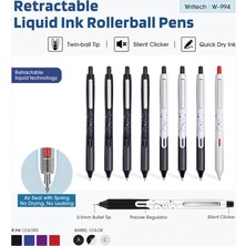 Wrıtech W-994 0,5mm Basmalı Roller Kalem Siyah Gövde -12'li Kutu