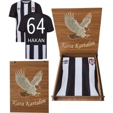 Beşiktaş Orijinal Kişiye Özel Isim ve Numara Baskılı Hediyelik Ahşap Kutulu Çubuklu Forma