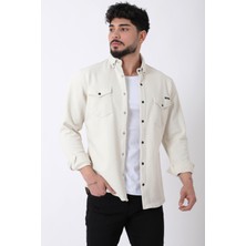 Çift Cep Kapaklı Örme Gömlek Xc U16805_40335