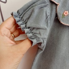 Baby Buu Bebe Yaka Denim Kız Bebek Şort Takım