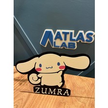 Atlas Lab Sevimli Cinnamoroll 3D Tablo – Kişiye Özel Isimli Çocuk Odası Dekoru