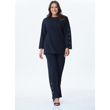 Myline Çıtçıt Detaylı Örme Pantolon 24093