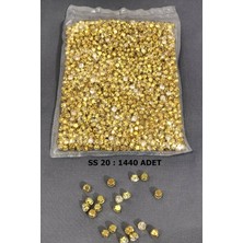 Hayalperest Boncuk Sarı Metal Kasalı Dikme Beyoğlu Taşı (1 Paket) Ss 20 1440 Adet