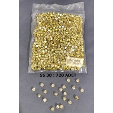 Hayalperest Boncuk Sarı Metal Kasalı Dikme Beyoğlu Taşı (1 Paket) Ss 30 720 Adet