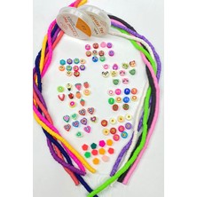 Hayalperest Boncuk Renkli 6 mm Fimo  Figürlü Boncuk Takı Yapım Seti