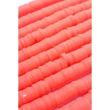 Hayalperest Boncuk Neon Turuncu Fimo Boncuk 6mm