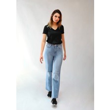 Balins Geniş Paça Pantolon Açık Mavi