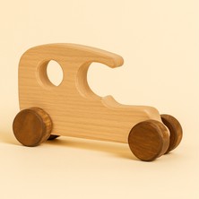 Alg Wood Ahşap El Yapımı Doğal Montessori Araba Tekerlekli Oyuncak - 5056