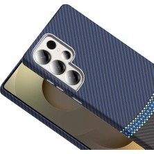 Galaxy S23 Ultra Kılıf M-Safe Şarj Özellikli Karbon Fiber Görünümlü Zore Gros Kapak