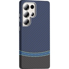 Galaxy S23 Ultra Kılıf M-Safe Şarj Özellikli Karbon Fiber Görünümlü Zore Gros Kapak
