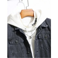 Erkek Düğmeli Likralı Slim Fit Kot Ceket