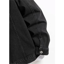 Erkek Düğmeli Likralı Slim Fit Kot Ceket