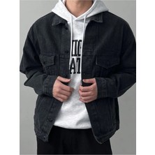 Erkek Düğmeli Likralı Slim Fit Kot Ceket