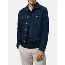 Erkek Düğmeli Likralı Slim Fit Kot Ceket