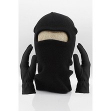 Külah Erkek Balaclava Kayak Kar Maskesi Bere Boyunluk Polar Eldiven Set