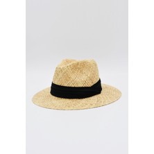 Külah Erkek Camel Düz Hasır Rafya Şapka