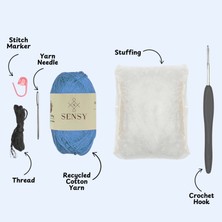 Sensy Amigurumi Kit Başlangıç Seviye Amigurumi Kiti Amigurumi Örgü Kit El Örgü Kiti