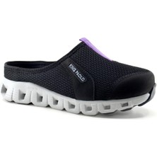 King Paolo H5204 Mıssy Sabo - Siyah - Mor - Kadın Sandalet