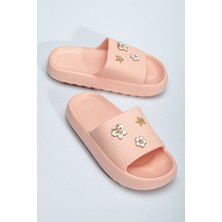 Slipcat Kids Kız Çocuk Soelite Meyveli Platform Yumuşak Yazlık Deniz Havuz Bahçe Dışarı Terlik