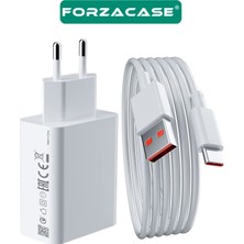 Forzacase Xiaomi - Redmi - Mi ile Uyumlu Hızlı Şarj Destekli 120W Type-C USB Şarj Cihazı Seti FC1025