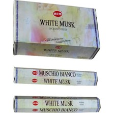 Beyaz Misk Hexa Çubuk Tütsü (20 Adet)