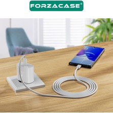 Forzacase Apple iPhone 15 - 16 Serisi ile Uyumlu Hızlı Şarj Destekli 25W Type-C To Type-C Şarj Cihazı Seti - FC1026