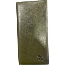 Karali Deri Mıknatıslı Arka Kartlık Cüzdan Yeşil Bc429-7