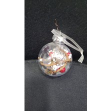 Asmalık Noel Süsleme Top Şeffaf Plastik Kırılmaz Doldurulabilir 1 Adet