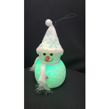 Işıklı Kardan Adam Yılbaşı Süs Masa Gece Lamba Ürün Fener Çocuk Oda Asılabilir 19X10CM 1 Adet
