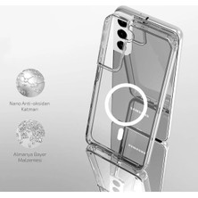 Samsung Galaxy S23 Fe Magsafe Özellikli Şeffaf Renkli Koruyucu Kılıf