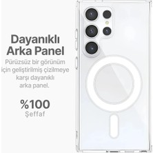 Samsung Galaxy S23 Ultra Magsafe Özellikli Şeffaf Renkli Koruyucu Kılıf