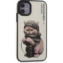 Newface  Apple iPhone 11 Fun Magsafe Kapak - Beyaz Zngzr