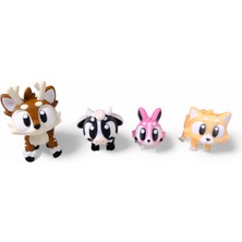 Deniz 3D Studio Hareketli Mini Sevimli Figür Seti - 12'li Paket - Stand Hedyeli